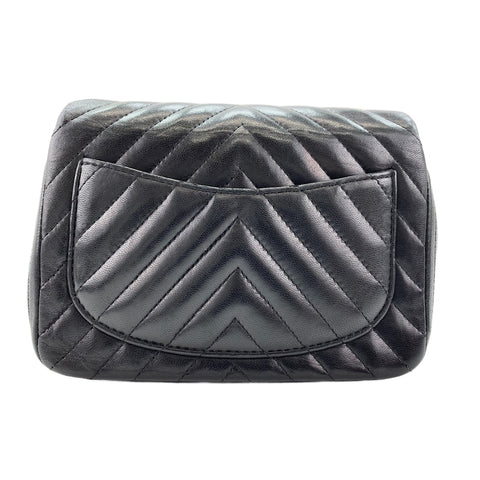 CHANEL Lambskin Mini Matelasse Shoulder Bag black WS31785