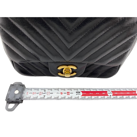 CHANEL Lambskin Mini Matelasse Shoulder Bag black WS31785