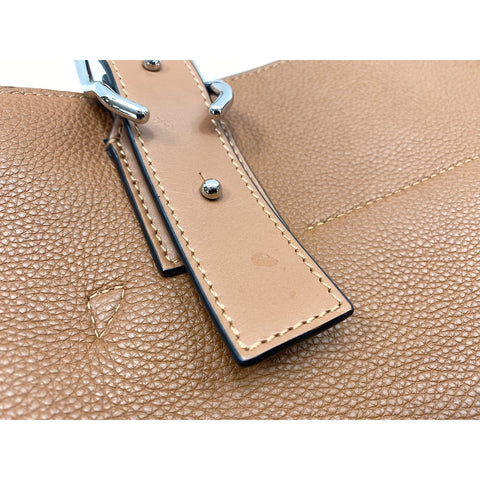 LOEWE Buckle Zip Tote Shoulder Bag Brown WS31797