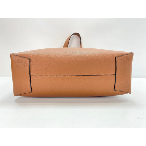 LOEWE Buckle Zip Tote Shoulder Bag Brown WS31797