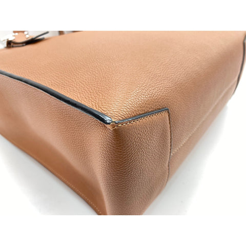 LOEWE Buckle Zip Tote Shoulder Bag Brown WS31797