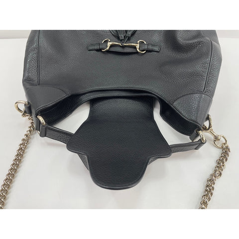 GUCCI 2-Way Horsebit Handbag black WS31798