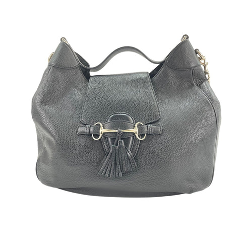 GUCCI 2-Way Horsebit Handbag black WS31798