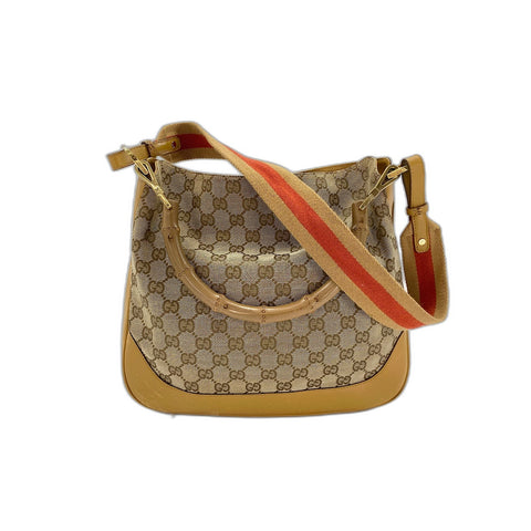 GUCCI 2WAY Sac à main en bambou Marron WS31805
