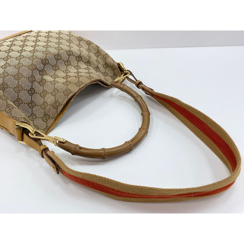 GUCCI 2WAY Sac à main en bambou Marron WS31805
