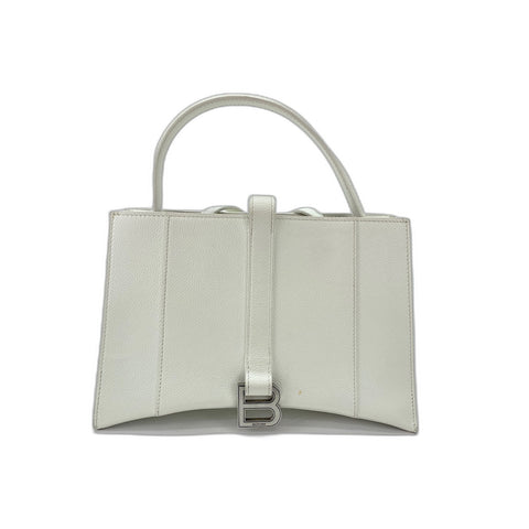 BALENCIAGA Sac à main sablier à 2 voies blanc WS31811