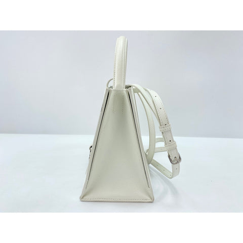 BALENCIAGA Sac à main sablier à 2 voies blanc WS31811