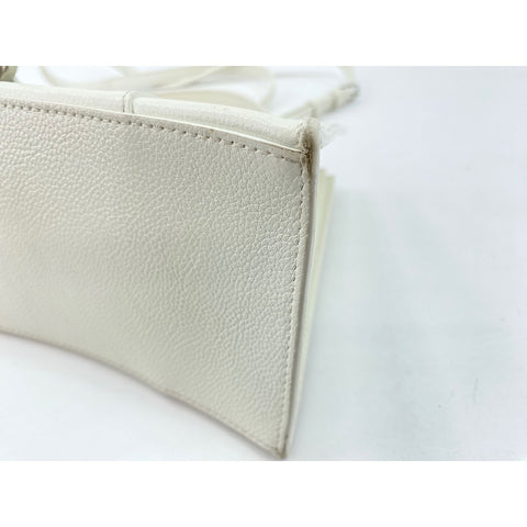 BALENCIAGA Sac à main sablier à 2 voies blanc WS31811