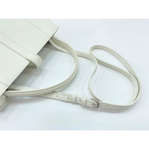 BALENCIAGA Sac à main sablier à 2 voies blanc WS31811