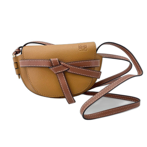 LOEWE Leather Gate Mini Shoulder Bag Brown WS31812