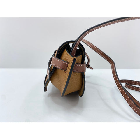 LOEWE Leather Gate Mini Shoulder Bag Brown WS31812
