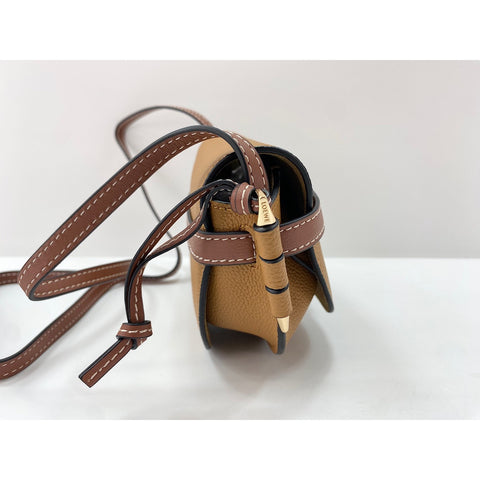 LOEWE Leather Gate Mini Shoulder Bag Brown WS31812