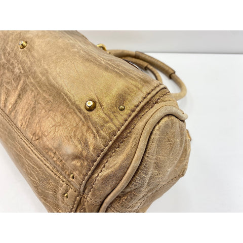 Chloe Leather Paddington Handbag gold WS31815