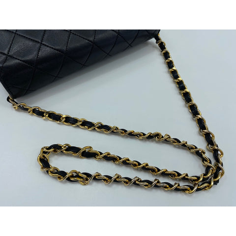 CHANEL Lambskin Matrasse Shoulder Bag black WS31819