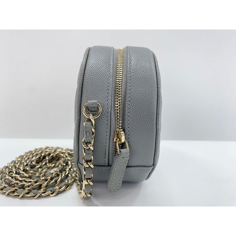 CHANEL Caviar Skin Matrasse Shoulder Bag gray WS31820