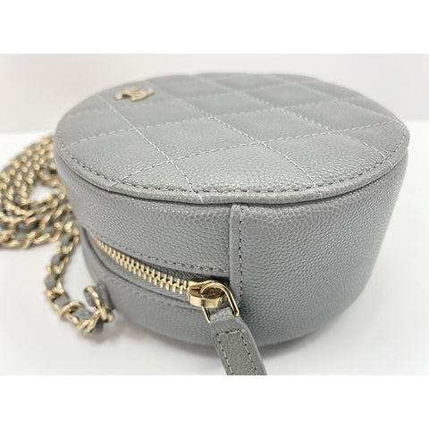 CHANEL Caviar Skin Matrasse Shoulder Bag gray WS31820