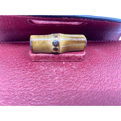 GUCCI 2WAY Bamboo Handbag Red WS31821