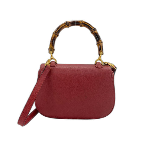 GUCCI 2WAY Bamboo Handbag Red WS31821