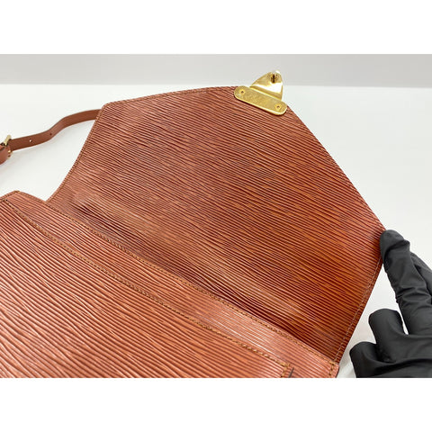 LOUIS VUITTON Epi 2WAY Monceau Handbag Brown WS31823
