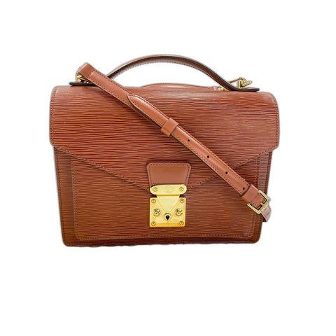 LOUIS VUITTON Epi 2WAY Monceau Handbag Brown WS31823