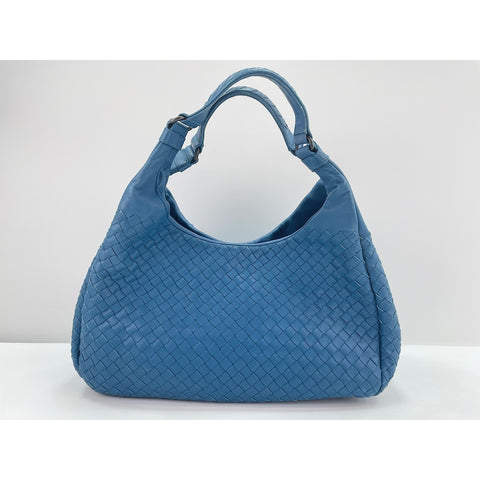 BOTTEGAVENETA Leather Campana Medium Handbag blue WS31824