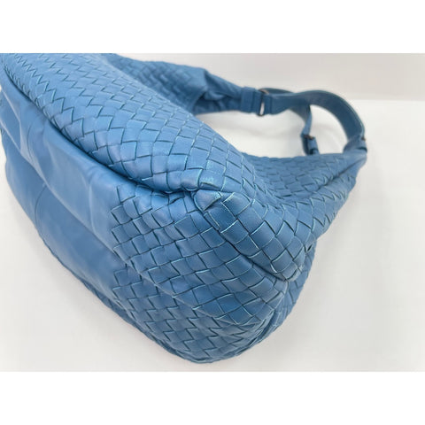 BOTTEGAVENETA Leather Campana Medium Handbag blue WS31824