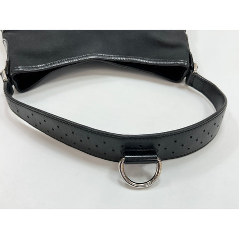 GUCCI Canvas Interlocking G Shoulder Bag black WS31833