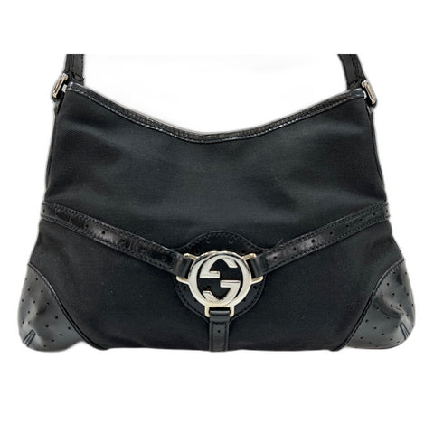GUCCI Interlocking G Shoulder Bag black WS31833