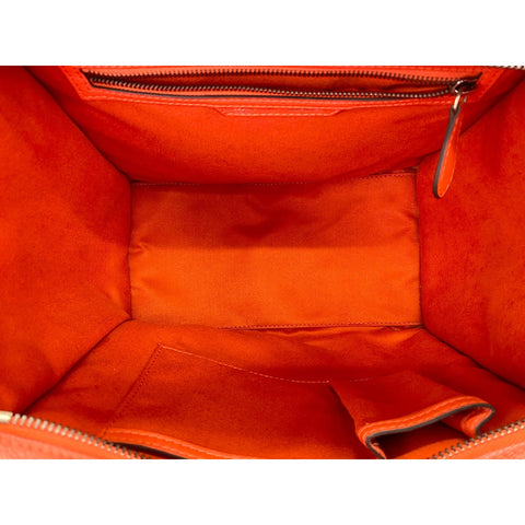 CELINE Luggage Mini Shopper Handbag Orange WS31835