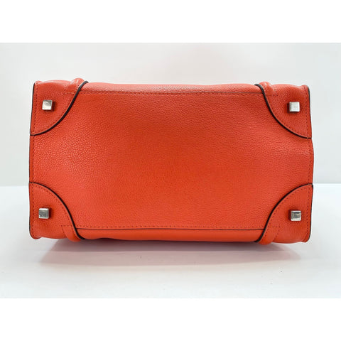 CELINE Luggage Mini Shopper Handbag Orange WS31835