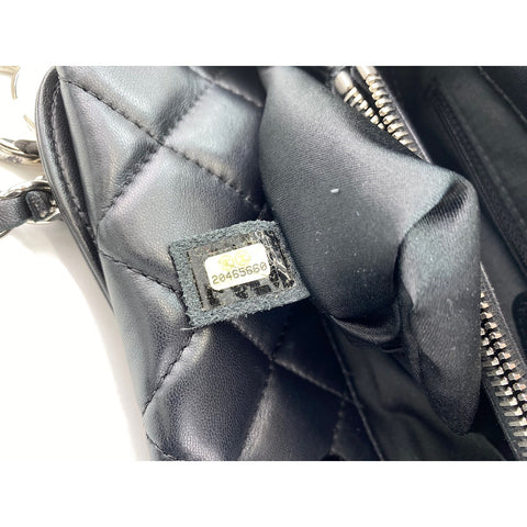 CHANEL Lambskin Matrasse Shoulder Bag black WS31841