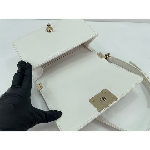 CHANEL Boy Chanel Small Shoulder Bag white WS31848