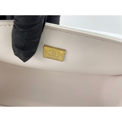 CHANEL Boy Chanel Small Shoulder Bag white WS31848