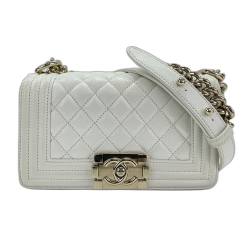 CHANEL Boy Chanel Small Shoulder Bag white WS31848