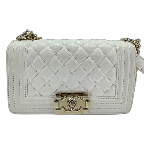 CHANEL Boy Chanel Small Shoulder Bag white WS31848