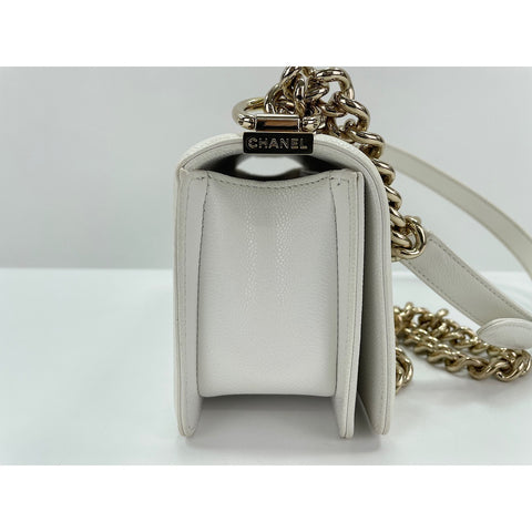 CHANEL Boy Chanel Small Shoulder Bag white WS31848