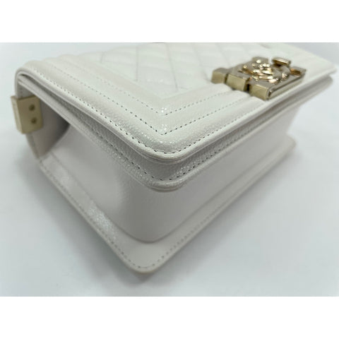 CHANEL Boy Chanel Small Shoulder Bag white WS31848