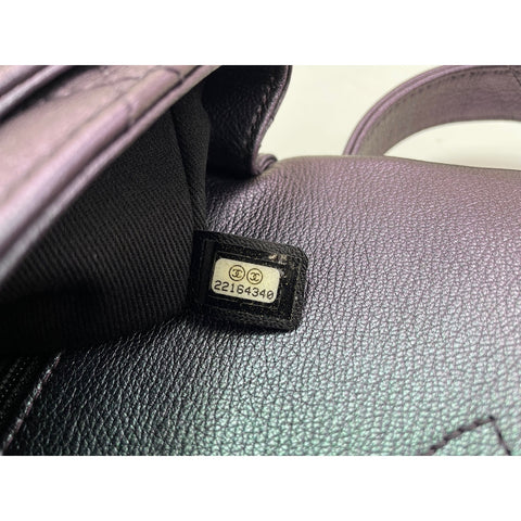 CHANEL Leather Matelass Shoulder Bag purple WS31849