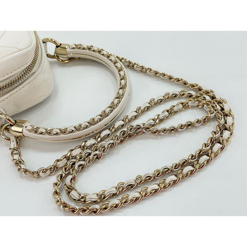 CHANEL 2-Way Matelass Handbag white WS31853