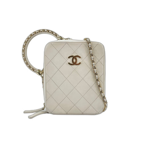 CHANEL 2-Way Matelass Handbag white WS31853