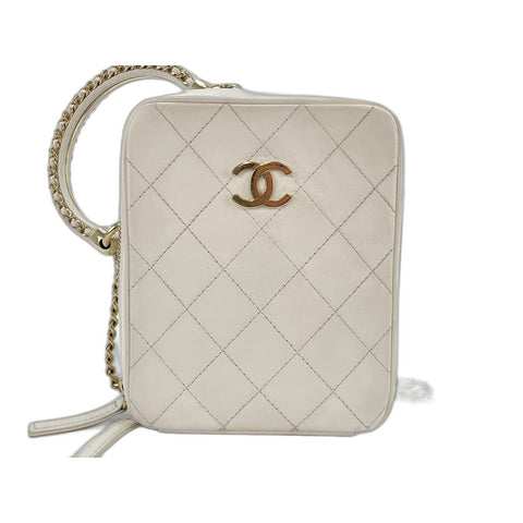 CHANEL 2-Way Matelass Handbag white WS31853
