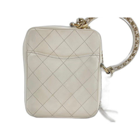 CHANEL 2-Way Matelass Handbag white WS31853