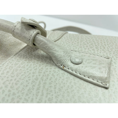 Leather Maison Margiela 2WAY 5AC Drawstring Bag Handbag white WS31855