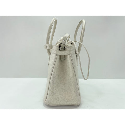 Leather Maison Margiela 2WAY 5AC Drawstring Bag Handbag white WS31855