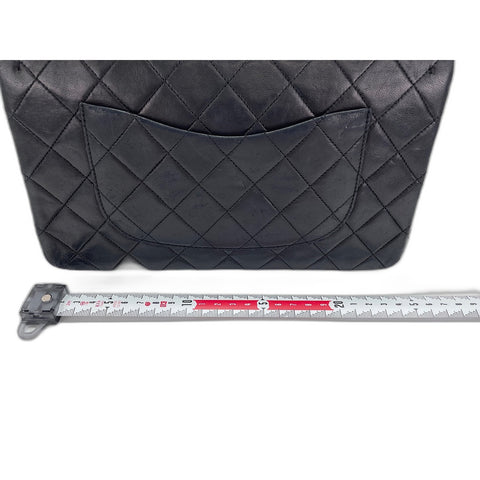 CHANEL Lambskin Matelass 25 Double Flap Shoulder Bag black WS31858