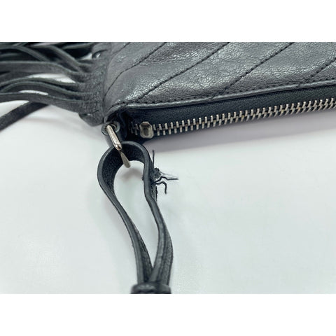 YVES SAINT LAURENT leather Shoulder Bag black WS31862