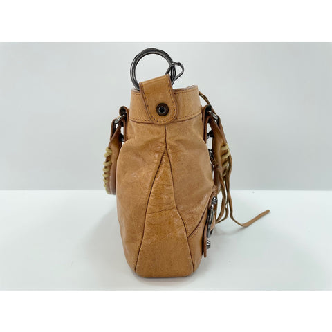 BALENCIAGA Leather 2WAY The First Handbag Brown WS31872