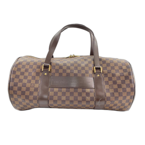 LOUIS VUITTON Damier Sac Polochon Golf Cup 2002 JAPAN Handbag Brown WS31880