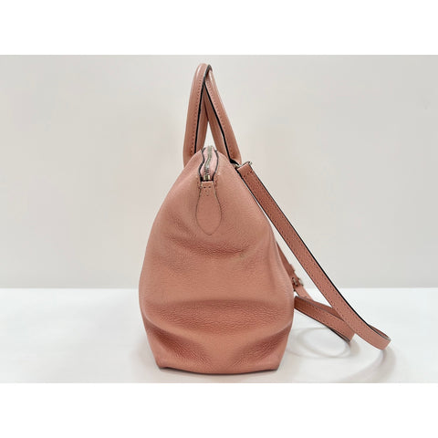 LOUIS VUITTON Leather 2-Way Parnassa Lockit MM Handbag pink WS31881