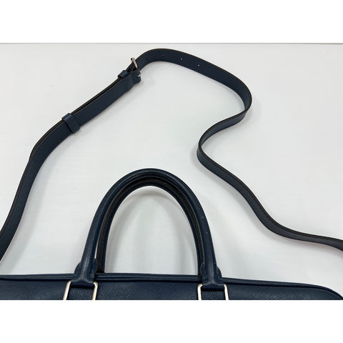 LOUIS VUITTON Taiga 2WAY Port Document Voyage PM Handbag blue WS31882